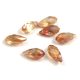 Faceted Glass Bead - Teardrop - 12x6mm - Smoked Topaz AB