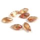 Faceted Glass Bead - Teardrop - 12x6mm - Smoked Topaz AB