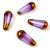 Teardrop - Czech Faceted Glass Bead - 20x9mm - Amethyst Bronze