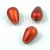 Oriental Pressed Glass Bead - Teardrop - 13x8mm - Matt Metallic Copper