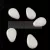 Drop - Czech Pressed Glass Bead - Alabaster Luster - 9x11mm (top drilled)