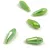 Faceted Glass Bead - Teardrop - 15x6mm - Green Iris