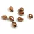Faceted Glass Bead - Teardrop - 7x6mm - Metallic Light Bronze