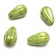 Drop Melon csepp gyöngy - Alabaster Green Brown Luster - 13x8mm-02010-65326-54322