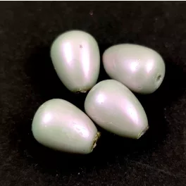 Imitation pearl drop bead - Light Purple Iris - 14x10mm