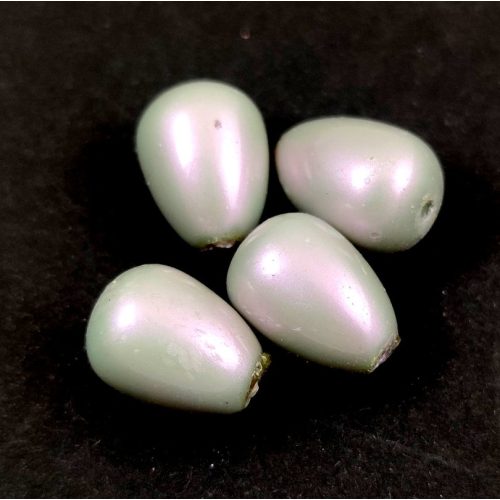 Imitation pearl drop bead - Light Purple Iris - 14x10mm