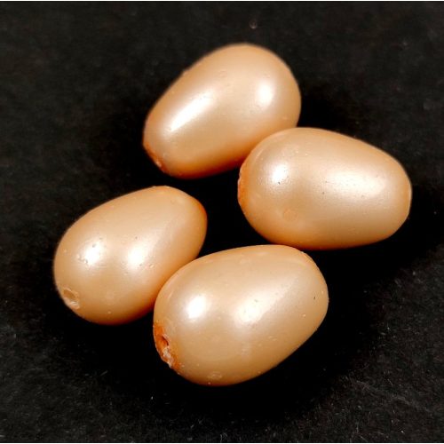 Imitation pearl drop bead - Light Peach Iris - 14x10mm