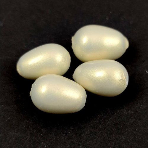 Imitation pearl drop bead - Light Yellow Gold Iris - 14x10mm