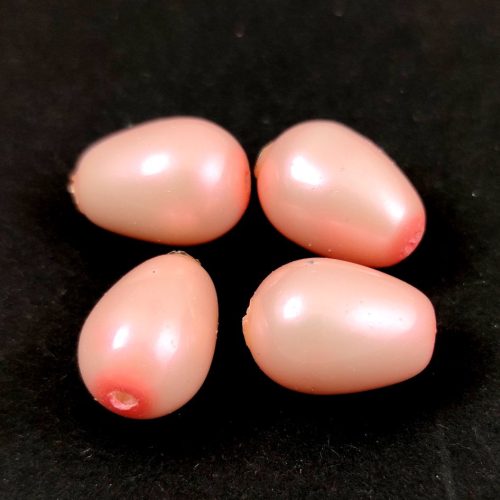 Imitation pearl drop bead - Light Pink Iris - 14x10mm