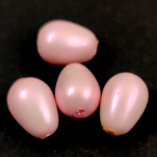 Imitation pearl drop bead - Mystic Pink Iris - 14x10mm