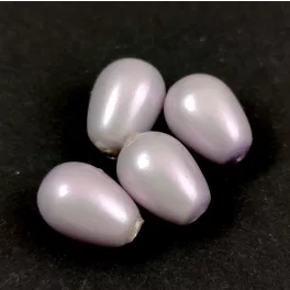 Imitation pearl drop bead - Lavender Iris - 14x10mm