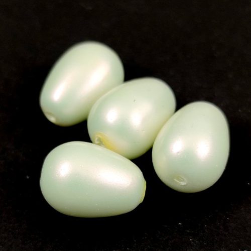Imitation pearl drop bead - Mystic Light Mint Iris - 14x10mm