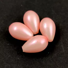 Imitation pearl drop bead - Light Pink Iris - 13x8mm