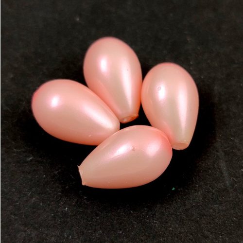 Imitation pearl drop bead - Light Pink Iris - 13x8mm