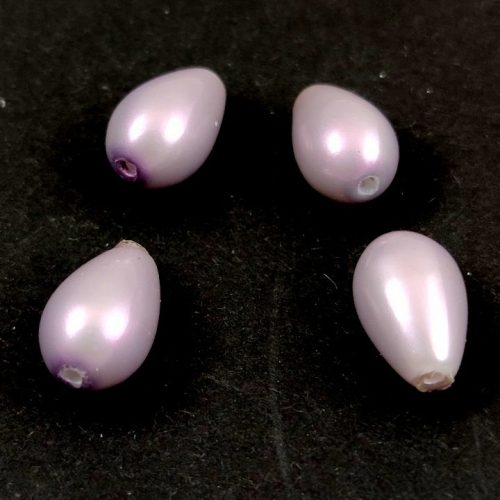 Imitation pearl drop bead - Light Purple Iris - 13x8mm