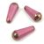 Teardrop - Czech Faceted Glass Bead - 20x9mm - Opal Mauve Bronze