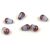 Teardrop - Czech Firepolished Faceted Glass Bead 8x6mm - Opal Light Sapphire Bronz