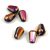 Teardrop - Czech Firepolished Faceted Glass Bead 8x6mm - Jet Sliperit