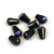Teardrop - Czech Firepolished Faceted Glass Bead 8x6mm - Jet AB