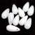 Cseh préselt csepp gyöngy - Alabaster - 5x12mm (tetején fúrt)-02010