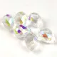 Faceted Glass Bead - Teardrop - 10x8mm - Crystal AB