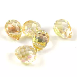 Faceted Glass Bead - Teardrop - 13x9mm - Jonquil AB
