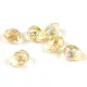 Faceted Glass Bead - Teardrop - 11x8mm - Topaz AB