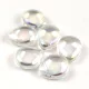 Cseh préselt csepp gyöngy - tetején fúrt - Crystal AB - 10x12mm