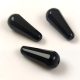 Teardrop - Czech Faceted Glass Bead - 20x9mm - Jet