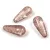 Drop - Czech Pressed Glass Bead - Crystal Rose Luster - 20x9mm