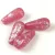 Drop - Czech Pressed Glass Bead - Crystal Pink Luster Silver Patina - 20x9mm