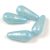 Drop - Czech Pressed Glass Bead - Crystal Aqua Luster Silver Patina - 20x9mm