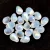 Cseh préselt csepp gyöngy - Opal White AB - 4x6mm