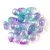 Drop - Czech Pressed Glass Bead - Crystal Etched Purple Green Blend - 4x6mm