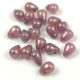 Drop - Czech Pressed Glass Bead - Opal Light Violet Bronze - 4x6mm