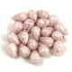 Drop - Czech Pressed Glass Bead - Alabaster Pink Marble - 4x6mm