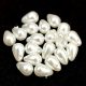 Drop - Czech Pressed Glass Bead - Pearl - 4x6mm