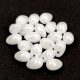 Drop - Czech Pressed Glass Bead - White Luster - 4x6mm