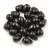 Drop - Czech Pressed Glass Bead - Jet - 4x6mm
