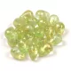 Drop - Czech Pressed Glass Bead - Erinite Gold Splash - 4x6mm