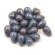 Drop - Czech Pressed Glass Bead - Turquoise Blue Violet Teracotta - 4x6mm