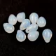 Cseh préselt csepp gyöngy - White Opal - 6x9mm (tetején fúrt)