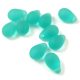 Drop - Czech Pressed Glass Bead - Turquoise Green Matt - 6x9mm