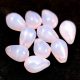 Drop - Czech Pressed Glass Bead - Opal Pink - 6x9mm