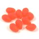 Drop - Czech Pressed Glass Bead - Matt Orange - 6x9mm