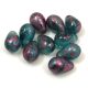 Drop - Czech Pressed Glass Bead - Turquoise Green Blend Purple Patina - 6x9mm