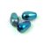 Préselt csepp gyöngy - 13x8mm - Metallic Blue Green Iris
