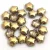 Czech Pressed Star Glass Bead - Crystal Amber - 6mm