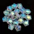 Czech Pressed Star Glass Bead - Crystal AB - 6mm
