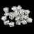 Czech Pressed Star Glass Bead - Crystal Silver Patina - 6mm